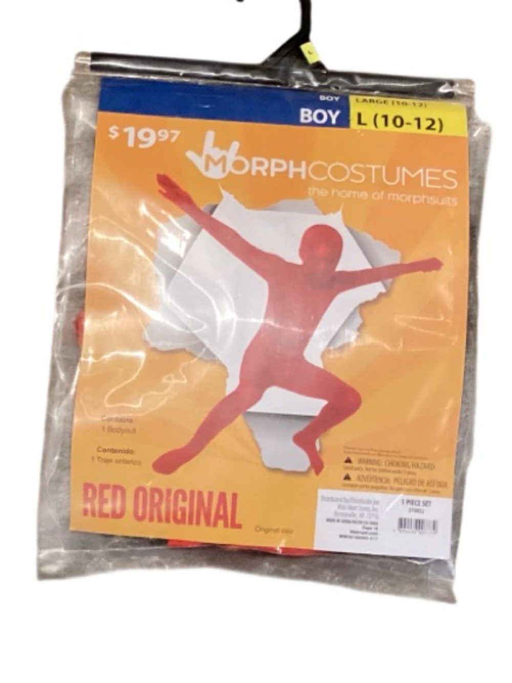 MorphCostumes Boys Red Original Morphsuit Costume (L 10-12)